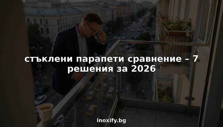 Управителят на имота извършва оглед на стъклените парапети на балкона.