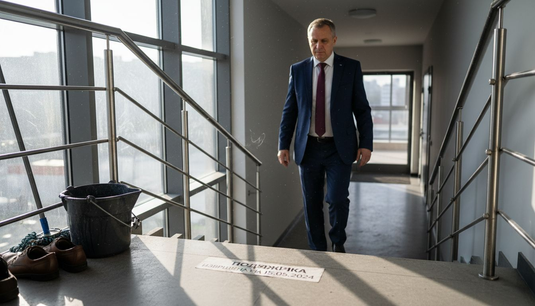 Съвременен парапет от неръждаема стомана в стълбището на апартамента придава стил и усещане за модерна визия.