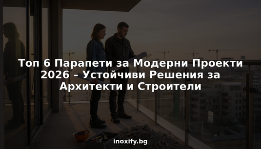 Архитекти оглеждат съвременен балкон с парапети от неръждаема стомана.