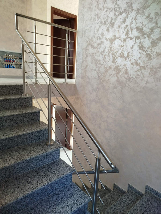 Иноксов парапет с хоризонтални струни – Бояна, София