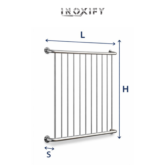 Иноксов френски парапет с вертикали (Juliet balcony) INOXIFY