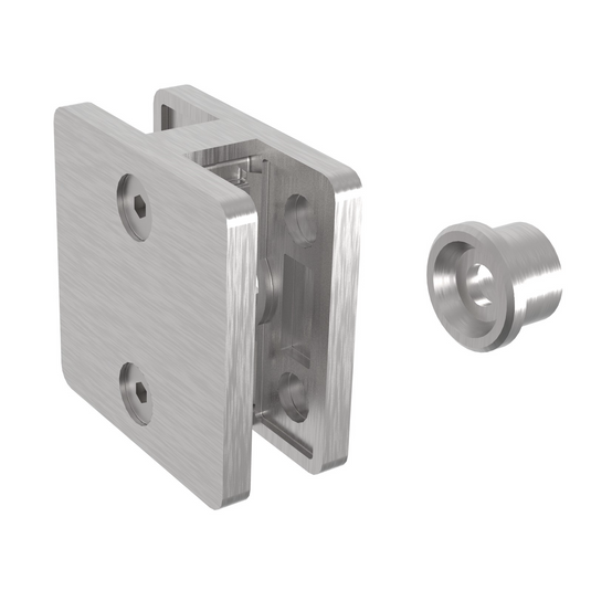 Квадратен челен държач за стъкло 6–12.76мм – Инокс