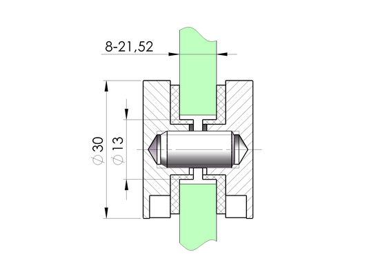 tochkov-adapter-staklo-kragul-komplekt-304 технически чертеж