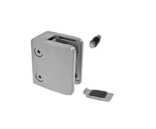 Квадратен държач за стъкло (12 – 17.52 мм.) – прав – Инокс